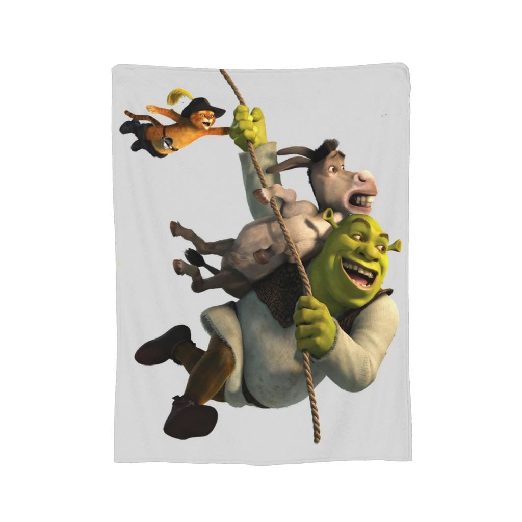 Funny  S-Shreks Pattern Blanket Cover  Plush Throw Blanket Summer Air Conditioning Decoration Ultra-Soft Warm Bedsprea,
