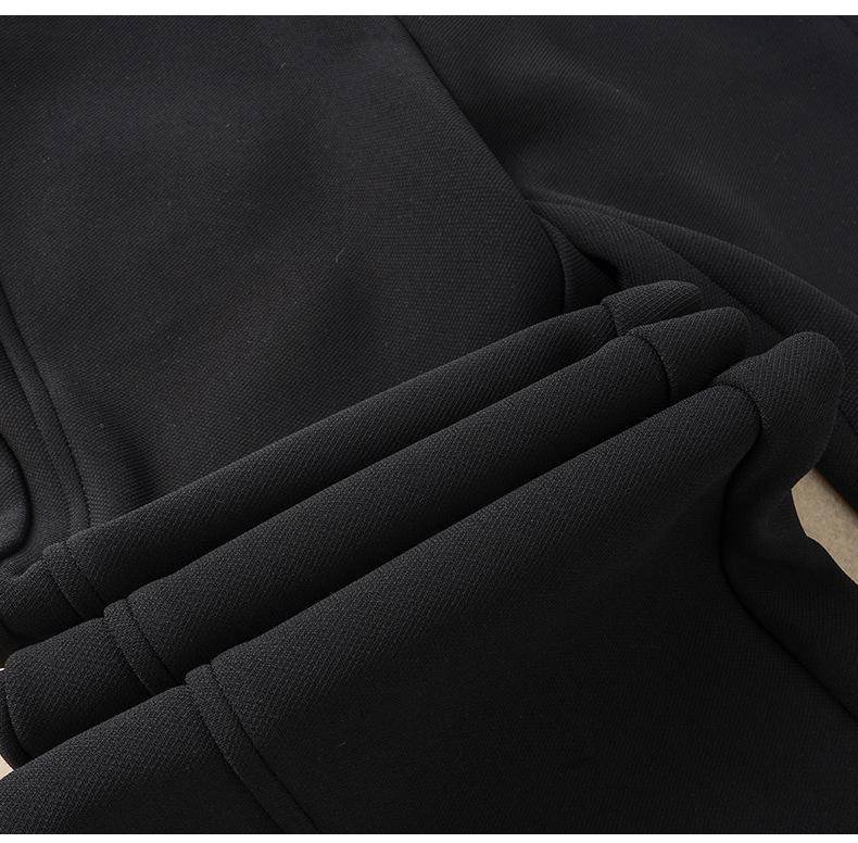 Black Velvet Micro Flare Pants - Women's Autumn/Winter 2025 Slim-Fit, Thickened, Stylish Fashion