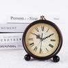 Metal Desk Quartz Clock Hangable Mechanical Clock Simple Battery Alarm Clock  Table