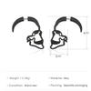 Boucles d'oreilles pendantes créatives avec tête de mort percée pour femmes hommes Style Punk Rétro Hip Hop Rock Clous Accessoires de Bijoux