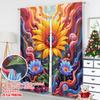Flat Printing Scene Curtain Retro Flower Heart Swirl Digital Printed Polyester Drapes All Season Party Holiday Decor Curtains Set Of 2 Made
