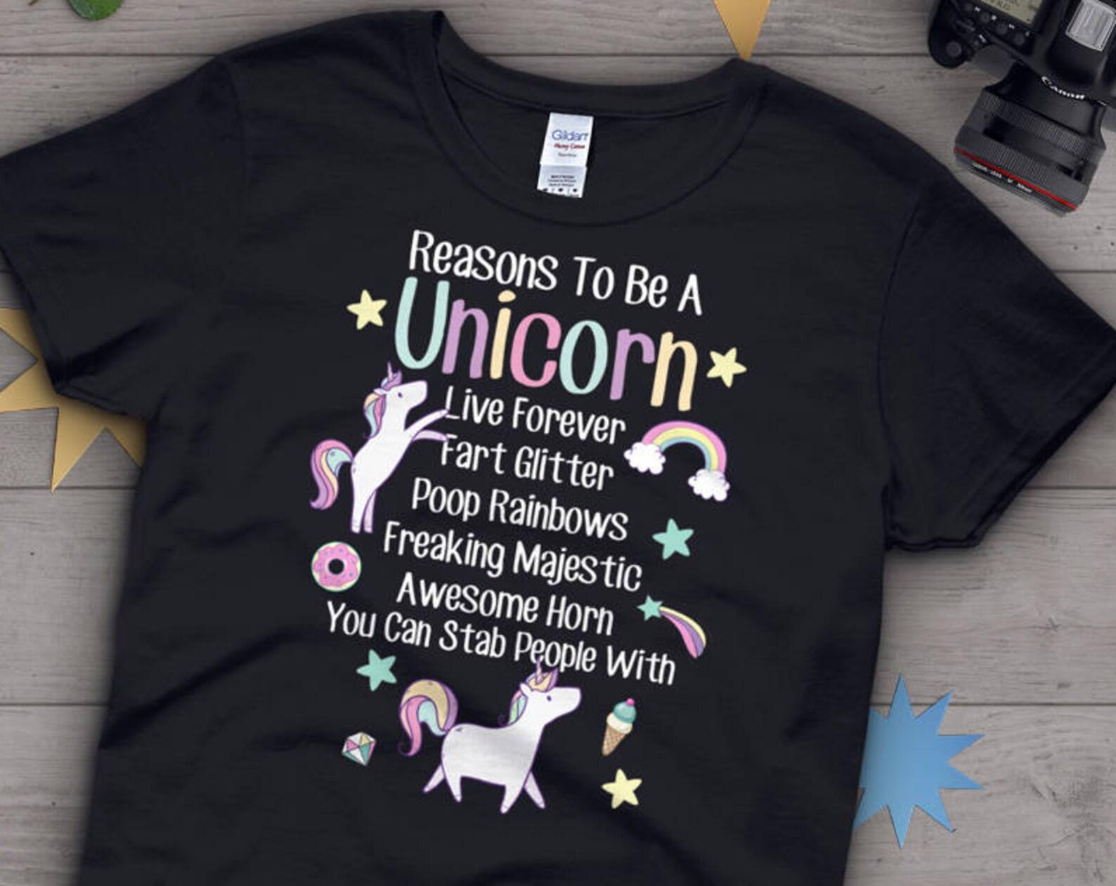 Funny Unicorn Shirt, , Unicorn Lover Gift, Cute Unicorn T-shirt, Unicorn Tshirt, Graphic Tee, Tops, Horse, Blue, Pink, Rainbow 120