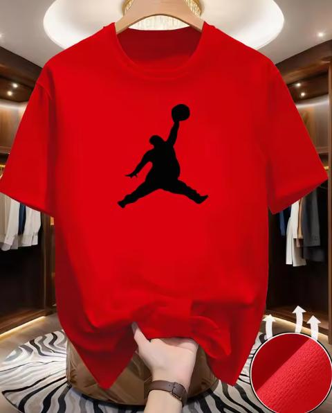 Sommer Lässiges Unisex T-Shirt Basketball Druck Weiches und Lockeres Rundhals Oberteil Für Unisex Lockeres Weiches Cooles Männliches Kurzarm T-Shirts