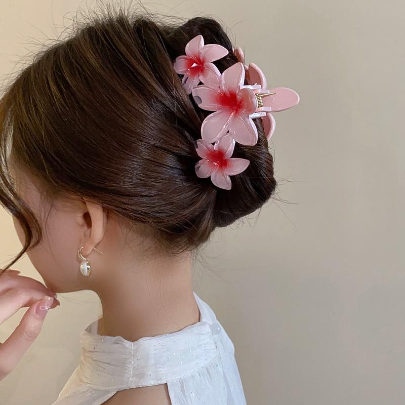Flower Shark Clip For Women, Versatile Hair Tie, Fashionable Flower Headpiece, Large Clip Style Hair Accessory