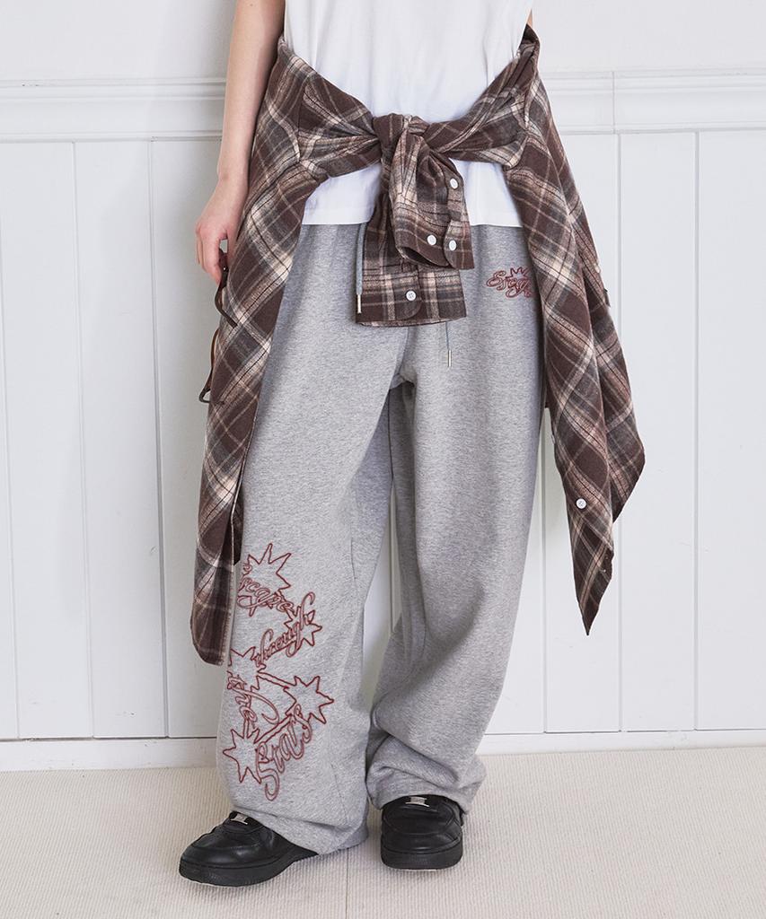 ESCAPEFROM Linkedin Print Sweatpants Gray