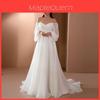 Elegant One Shoulder Long Sleeve Chiffon Dress For Wedding And Party With Classic Style For Women