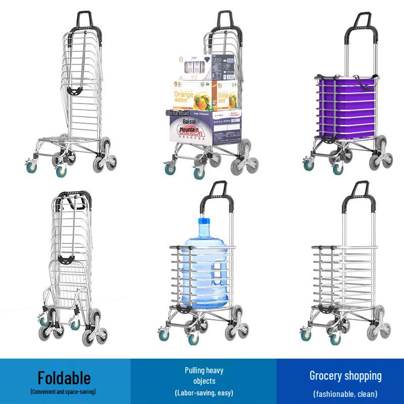 Foldable Stair Climbing Shopping Cart