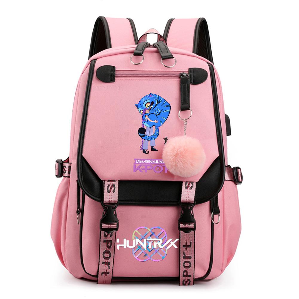 Anime K-Pop Demon Hunters Printed Backpack Schoolbag for Teenager Student Girl Boy Bookbag Large Capacity Waterproof Travel Bag Gift Rucksak