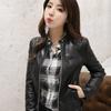 Damska wiosna jesień Pu skórzana kurtka Casual Slim Soft Moto Biker Faux Leather Jacket Female Coat