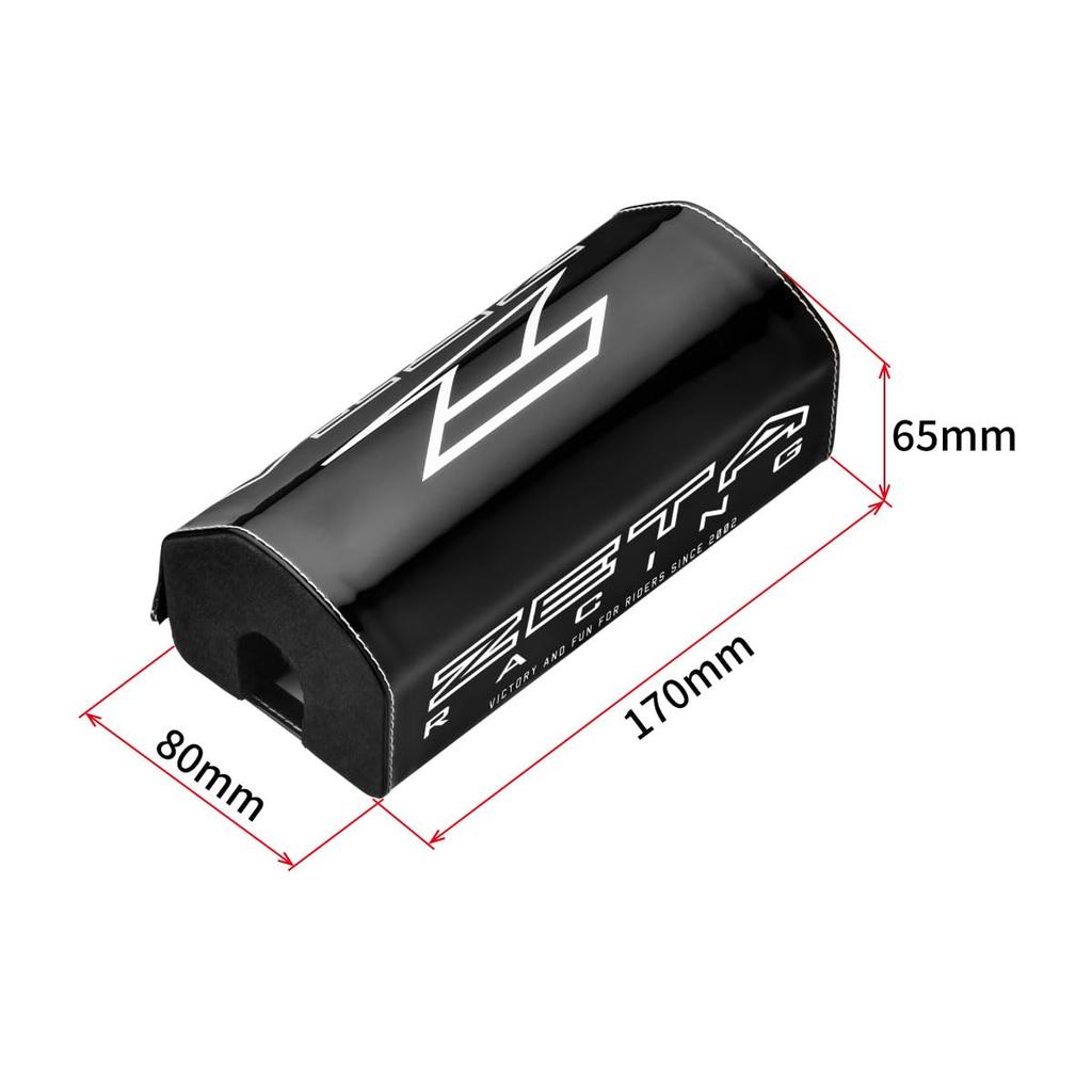 ZETA RACING SX Bar for Large Diameter Reduces Damage and Protects from D8295 Pad, Black, (28.6mm) Handlebars, Falls,