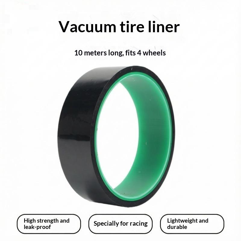 Bicycle Tubeless Rim Tape Abrasion Resistant PET Vacuum Tire Pad 1 Roll for Downhill Mountain Biking Enthusiasts
