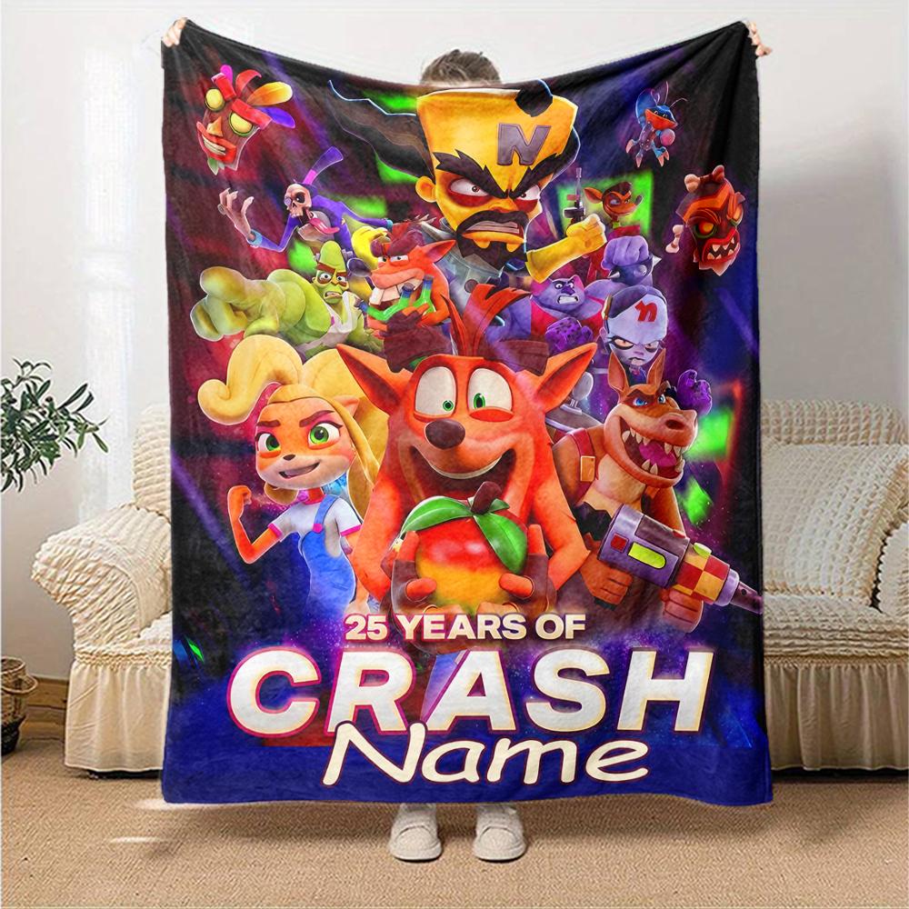 Customiz Name Personality Crash Bandicoot 4 It's About Time Blanket Soft &Warm Sofa Office Bed Travel Lunch Break Blanket, Gift Suitable All Seasons