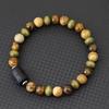 Twelve Zodiac Signs Beaded Bracelet Natural Hematite Tiger Eye Stone Braclet Men Women Buddha Beads Yoga Healing Couple Braslet