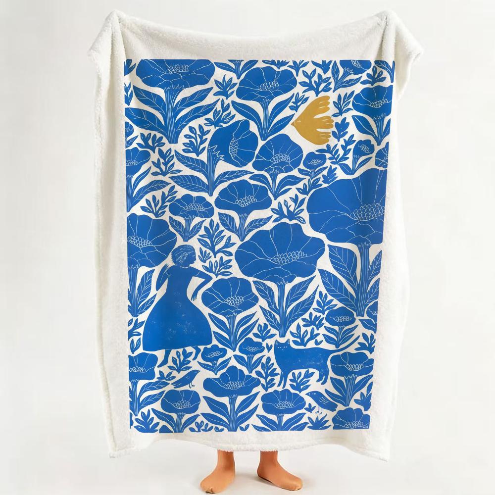 Illustrator V Virginie Cognet Throw Flannel Throw Blanket Suitable for Sofa Living Room Bedroom