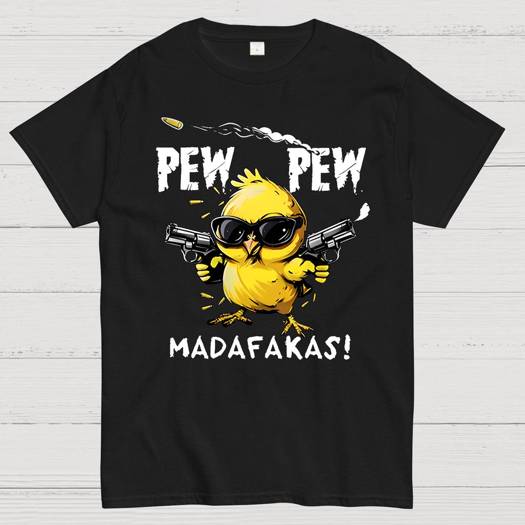PEW PEW MADAFAKAS Cotton Summer Casual Cool Loose T-Shirt