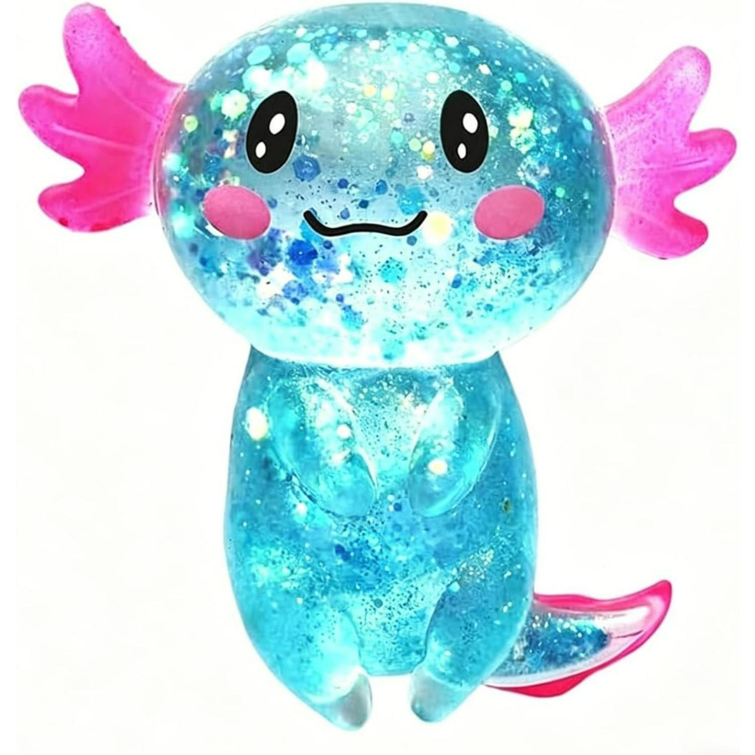 

Axolotl Squishies Stress Relief Toy Glitter Fidget Toys Cute Malt Sugar Axolotl Toy Fidget Toys forAdult, Anxiety Relief Squeeze Toys синий