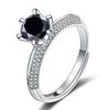 Bague Ringen Luxury D Color 1 Carat Moissanite Diamond Ring Female S925 Sterling Silver Fine Jewelry For Wedding Adjustable Size