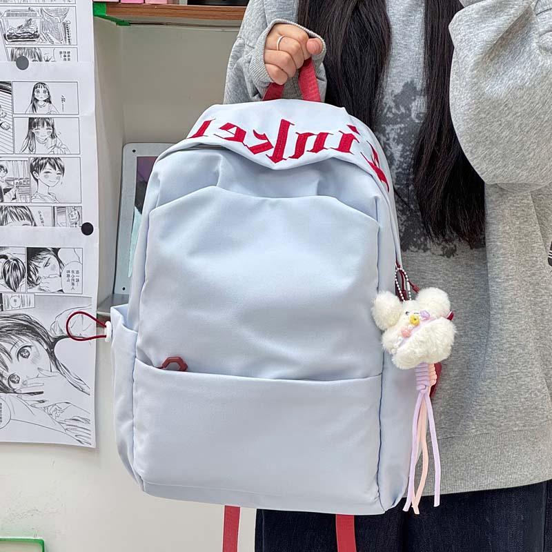 Schoolbag High-value, lightweight and large-capacity backpack Female versatile junior high school student simple campus schoolbag Commuter travel
