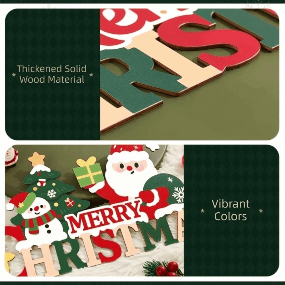 Reindeer Christmas Door Hanging Wooden Xmas Wall-mounted Pendants Christmas Ornaments Festival