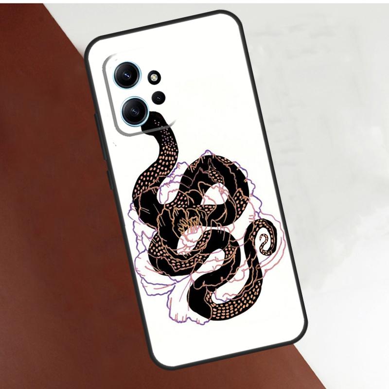 Snake Flower Case For Xiaomi Redmi Note 14 10 11 12 13 15 Pro Plus Cover For Redmi 15 14C 10C 12C 13C 15C