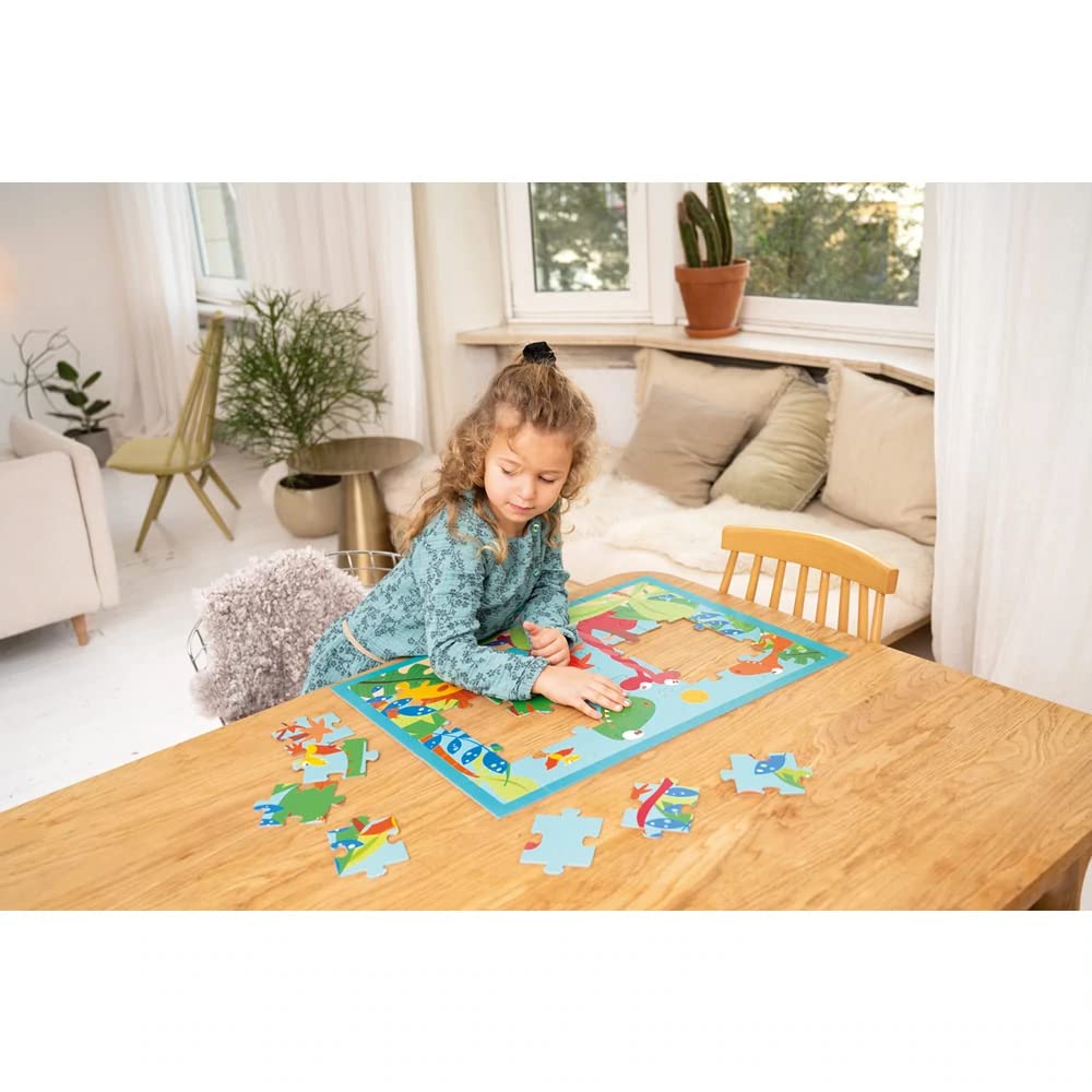 Scratch Puzzle Dinosaur 40 Piece 60cm X Jigsaw Puzzle 6181091 Genuine Product 43.5cm
