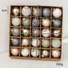 25PCS High-quality Glass Christmas Ball Set Pink Red Gold Suspensable Xmas Ornament Ball 4cm Xmas Baubles Home