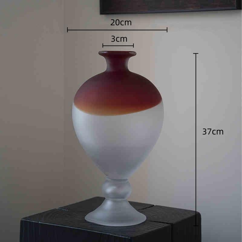 

Glass Vase Red Gradient Vintage Gourd Shape Flower Vase Floral Arrangement Accessories Terrarium Home Decoration