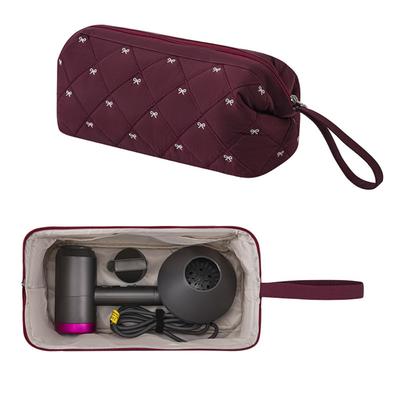 Polyester Cotton Hairdryer Storage Bag 9 Colors Large Capacity Curling Iron Bag Floral Print Travel Makeup Bag Women Girls