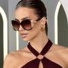 Nieuwe Slangvormige Accessoires Zonnebrillen voor Dames Groot Montuur Zonbescherming Zonnebrillen Elegante Ins Stijl Retro Halve Frame Zonnebrillen