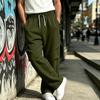 Pantalon de jogging décontracté pour homme de couleur, coupe ample, jambe droite large, avec taille élastique