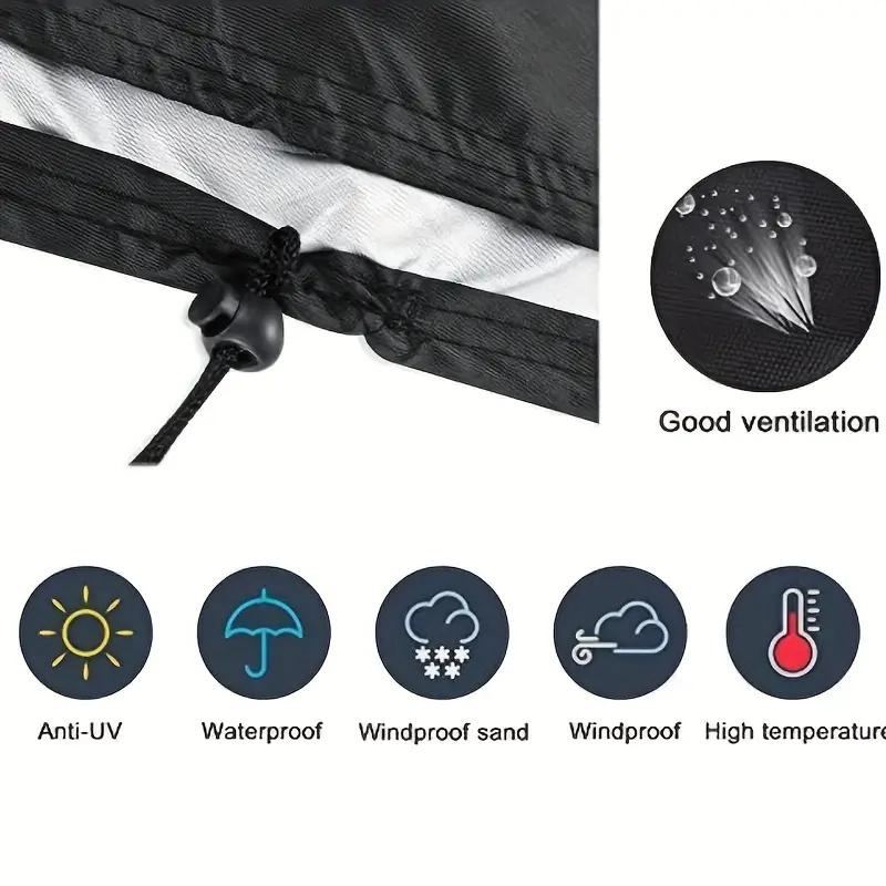 Black Billiard Table Cover , Protects Your Billiard Table from Scratches and Spills, Indoor/Outdoor Use,  Billiard Accessories