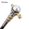 Golden Resin Double Snake Head Cobra Walking Cane Fashion Decorative Steel Stick Gentleman Elegant Cosplay Cane Crosier 94cm