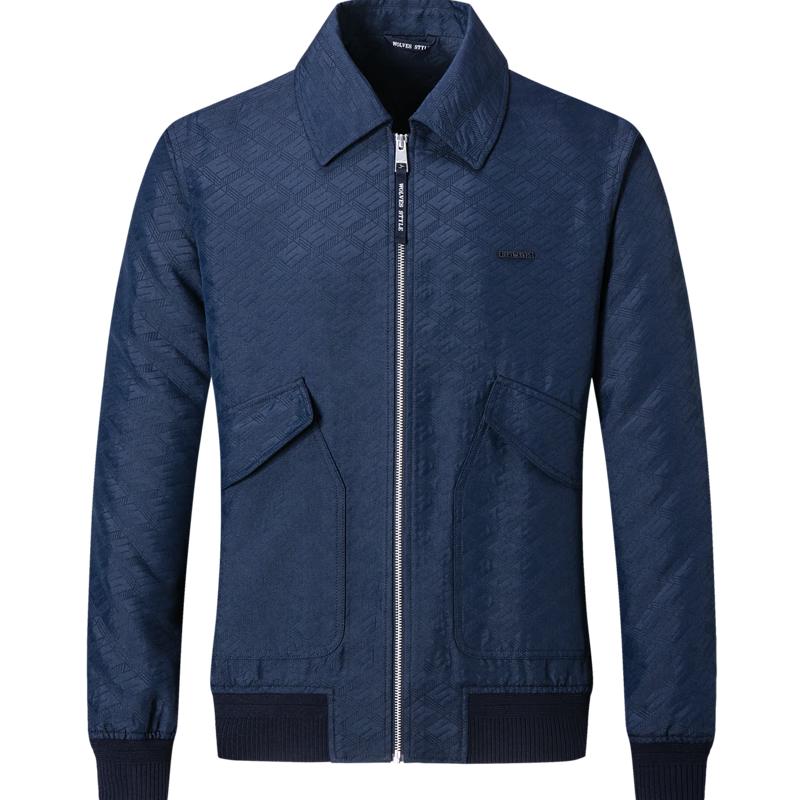 

Septwolves Men s Autumn Jacquard Lapel Jacket XXXL