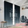 2pcs 2D flat printing Curtains My God Turns Darkness Light Polyester Without Electricity Festive Curtains for Holiday Decor