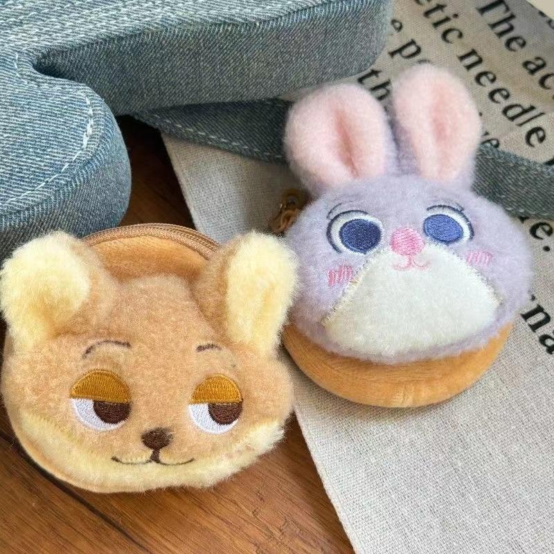 Kawaii Anime Cartoon Plush Wallet Coin Purse Headphone Bag Student Storage Bag Keychain Birthday Christmas Gift