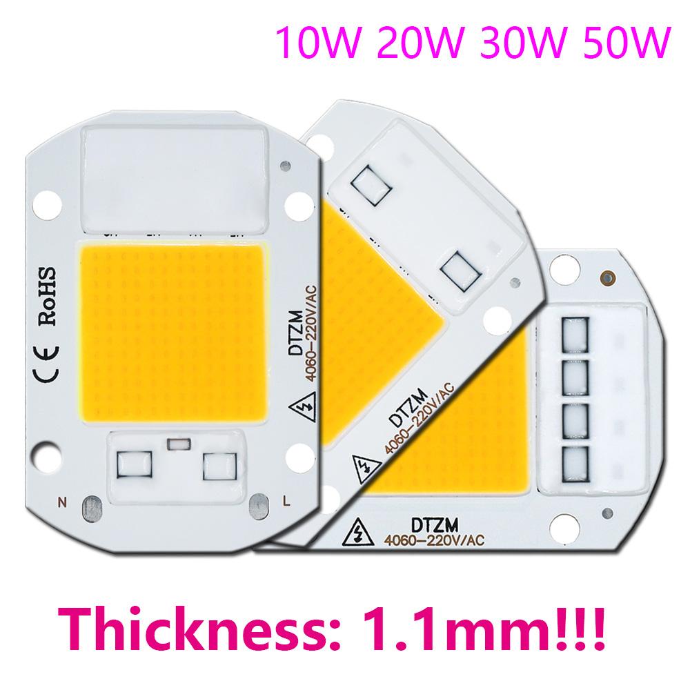 Puce LED COB 50w ampoule LED Haute Puissance led 220v 10W 20W 30W 5W ampoules Lampe 220V Matrice LED Pour projecteur d'extérieur KTY