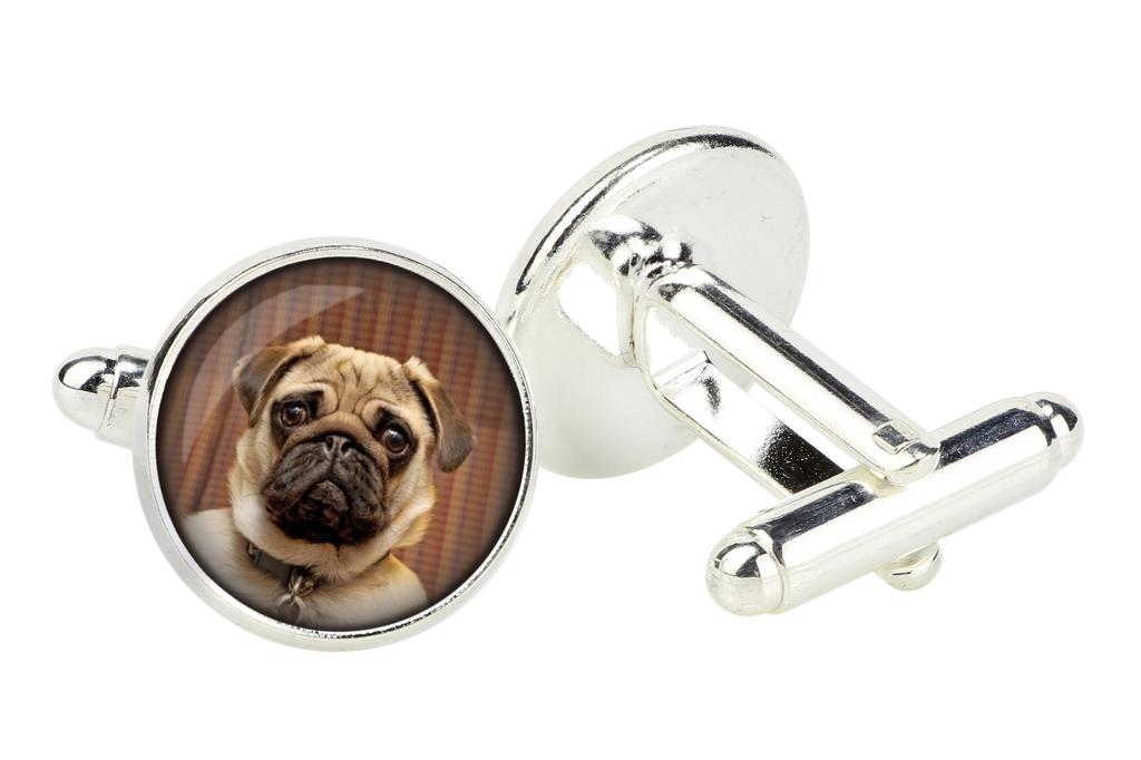 Pug - Cufflinks In a Box, Handmade Jewelry, Product of the Art-Dog Brand