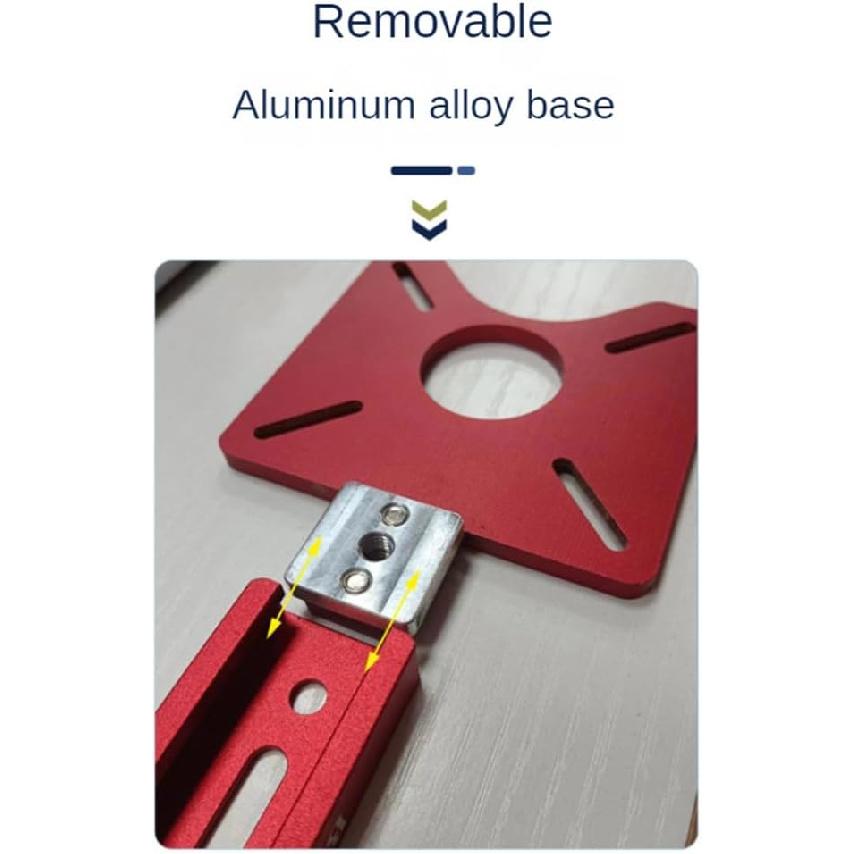 Woodworking Router Circle Jig for Trimming Machine Carpentry Circle Cutting Guide Board Tools A Aluminum Alloy 1 PCS, Red
