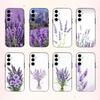 L-Lavender P-Purple F-Flowers   Phone Case For Samsung Galaxy A73,A72,A71,A70,A53,A52,A51,Others Soft Black Shell