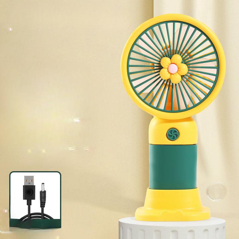 Cartoon Fruit Flower Portable Desktop Lazy Fan Mobile Phone Stand Multi Use Handheld Small Fan Student Charging Edition