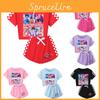 Set Pigiama Manica Corta Kpop Demon Hunters Pattern per Bambini e Adulti in Tessuto Misto Poliestere e Cotone per Rilassarsi