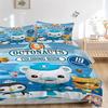 Octonauts Abenteuer Quest Druck 3-teiliges Bettwäsche-Set Bettbezug mit 2 Kissenbezügen Zuhause Geburtstagsgeschenk