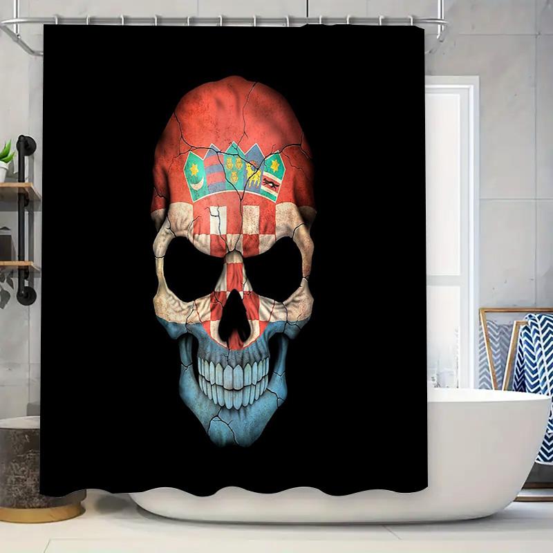 

Croatia Flag Shower Curtain Vintage Distressed Croatia Shower Curtain Farmhouse Bathroom Decor Coastal Home Decor Modern Bathroo W60H190(CM)-1 Pcs