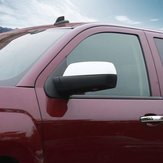 For Chevrolet SilveradoGMC Sierra 2014-18 View Side Mirror Cap Trim Cover White