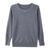 Elegant Round Neck Long Sleeve Knitwear for Middle-Aged Women – Plus Size Spring & Autumn Sweater