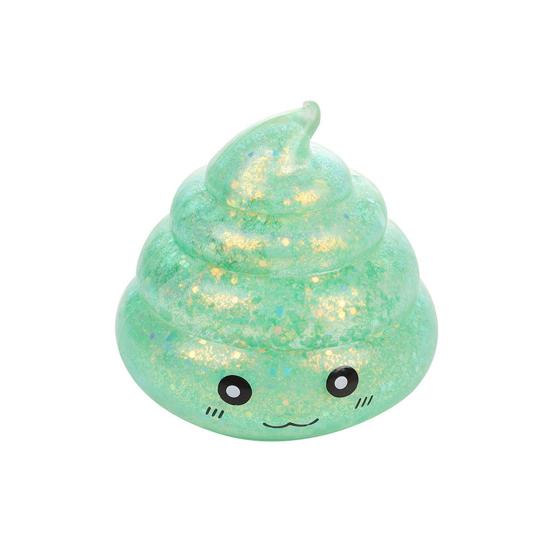 

1/4Pcs Clear Cartoon Shit Toy with Glitter Stress Relief Slow Rising Simulated Shit Sensory Toy Soft Stress Ball Squeeze Fidget Toy Gag