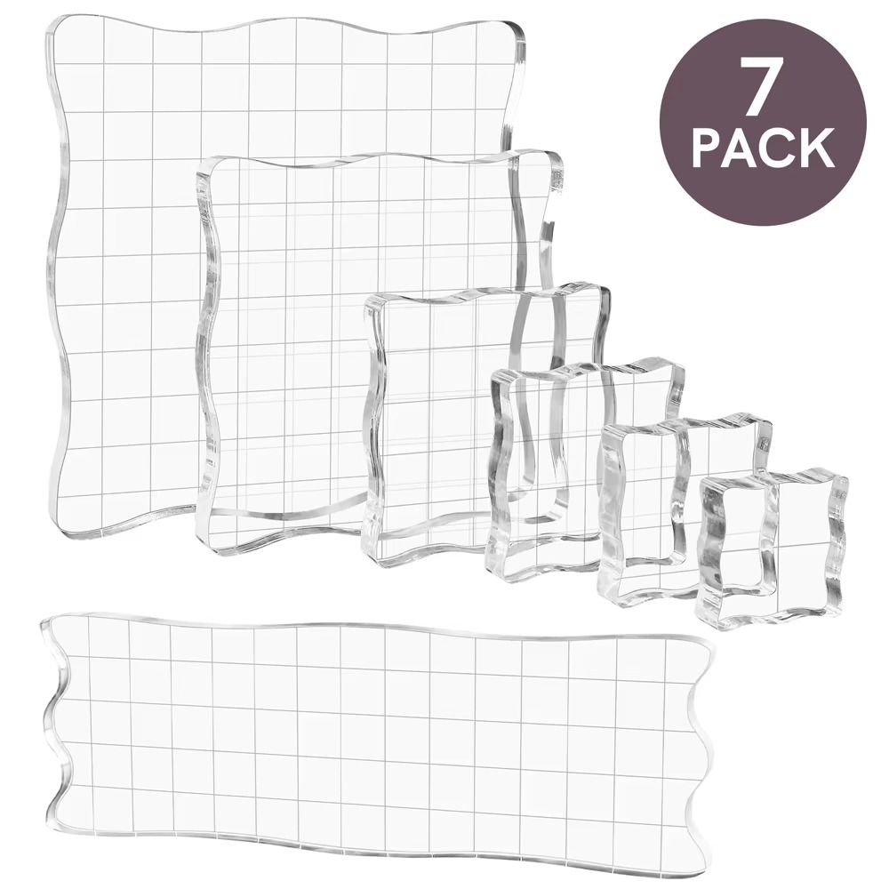 Handmade Tool Clear Stamping Tools Transparent Stamp Block Pad Acrylic Stamp Blocks Student Use