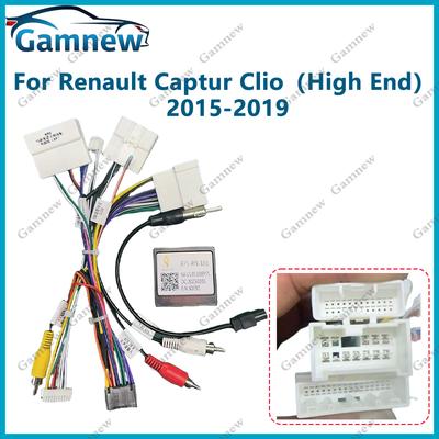 Car Audio DVD Android 16PIN Power Cable Adapter With Canbus Box For Renault Captur High End 2015-2019 Power Wiring Harness