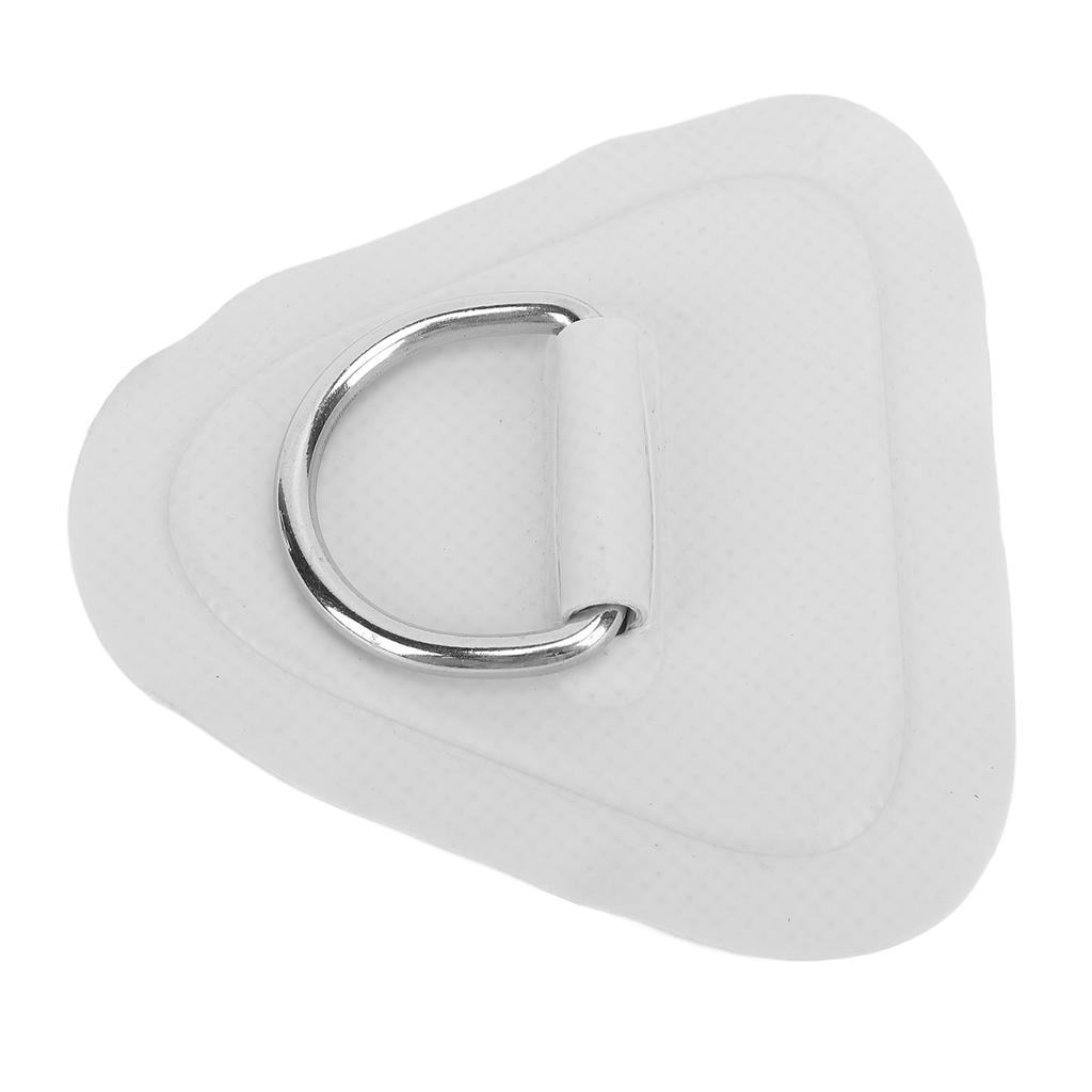 D Ring Patch Triangle UV Proof PVC Patch D Ring Rope Buckle for Inflatable Boat Kayak Dinghy Grey