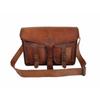 18 In Goat Leather Messenger Bag Laptop Satchel Office College Shoulder Bags